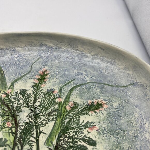 Salt Marsh Pottery Winter Beauty hanging dish trinket rings MA Floral - Picture 5 of 9